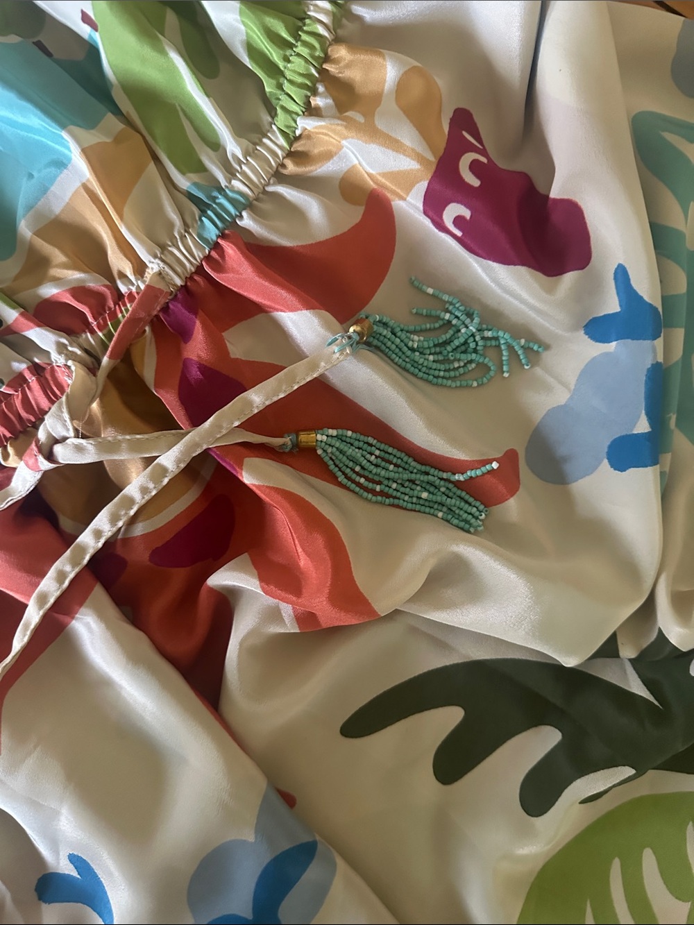 Tropical Strapless Maxi Dress in Multicolor Print - Picture 2 of 3